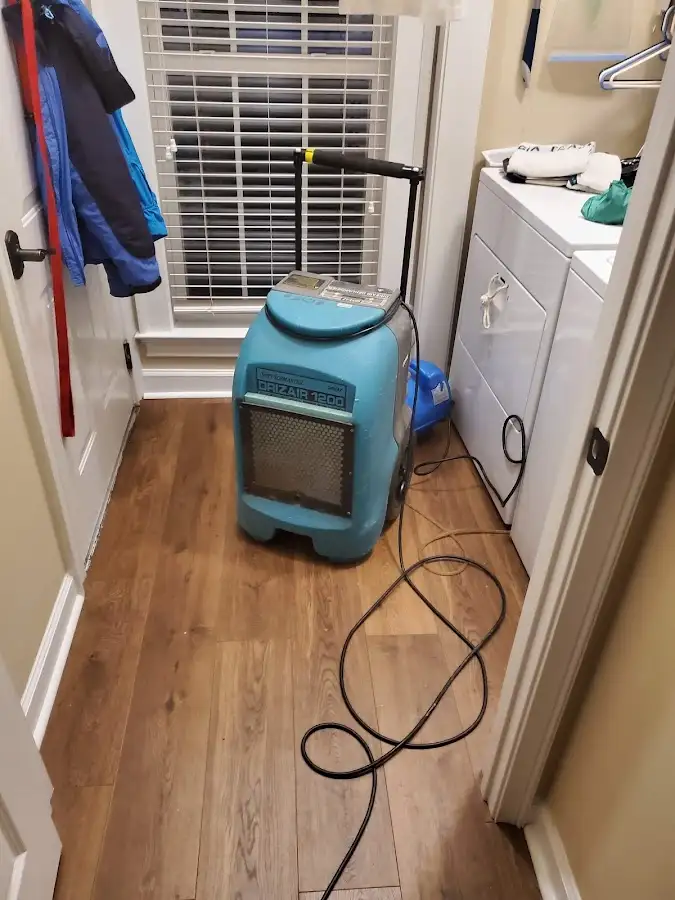 Commercial dehumidifier deployed for Flood Damage Cleanup in Las Flores