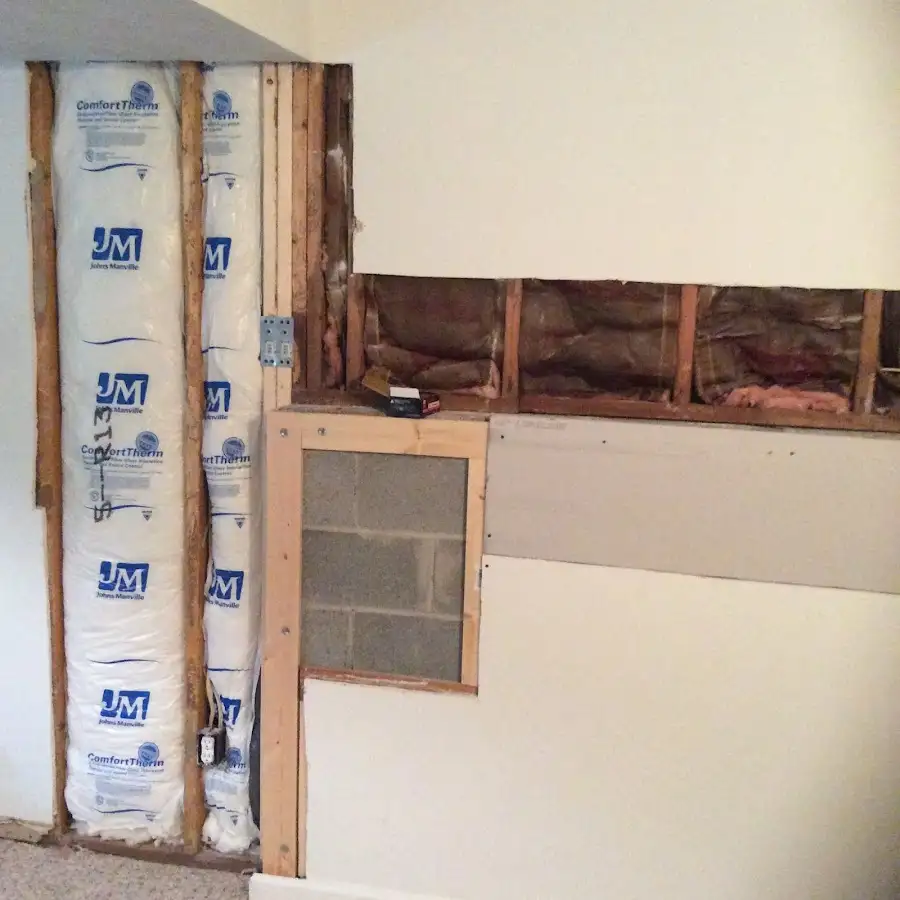 Wall insulation replacement during Odor Removal & Deodorization in Las Flores